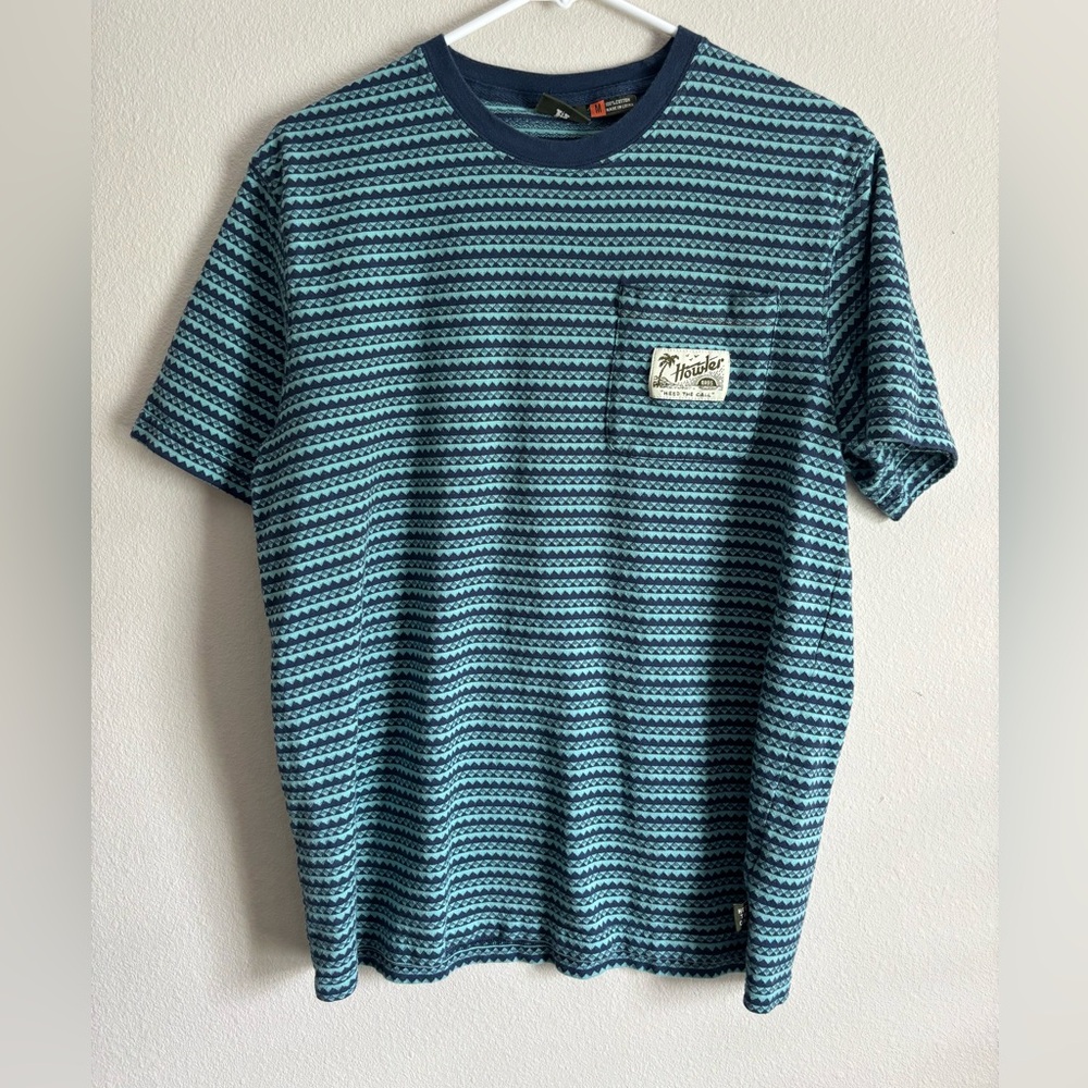 Howler Brothers Teal and Navy Patterned Tee